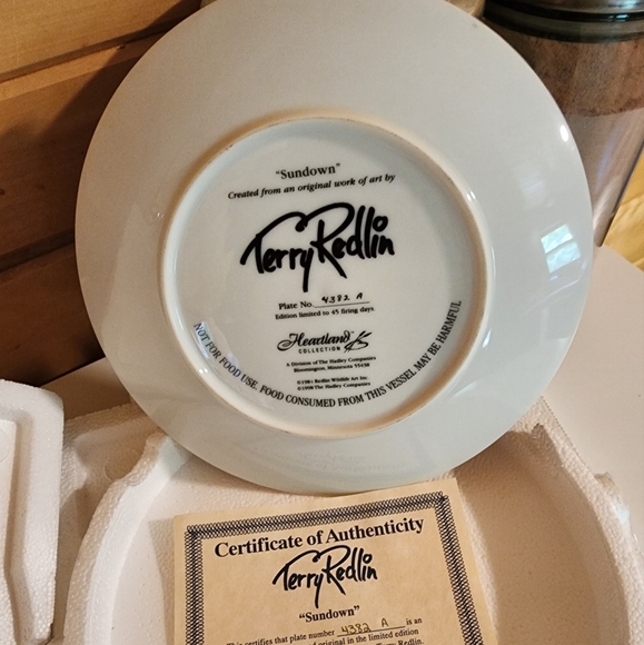 Terry Redlin "Sundown" plate - Picture 4 of 4